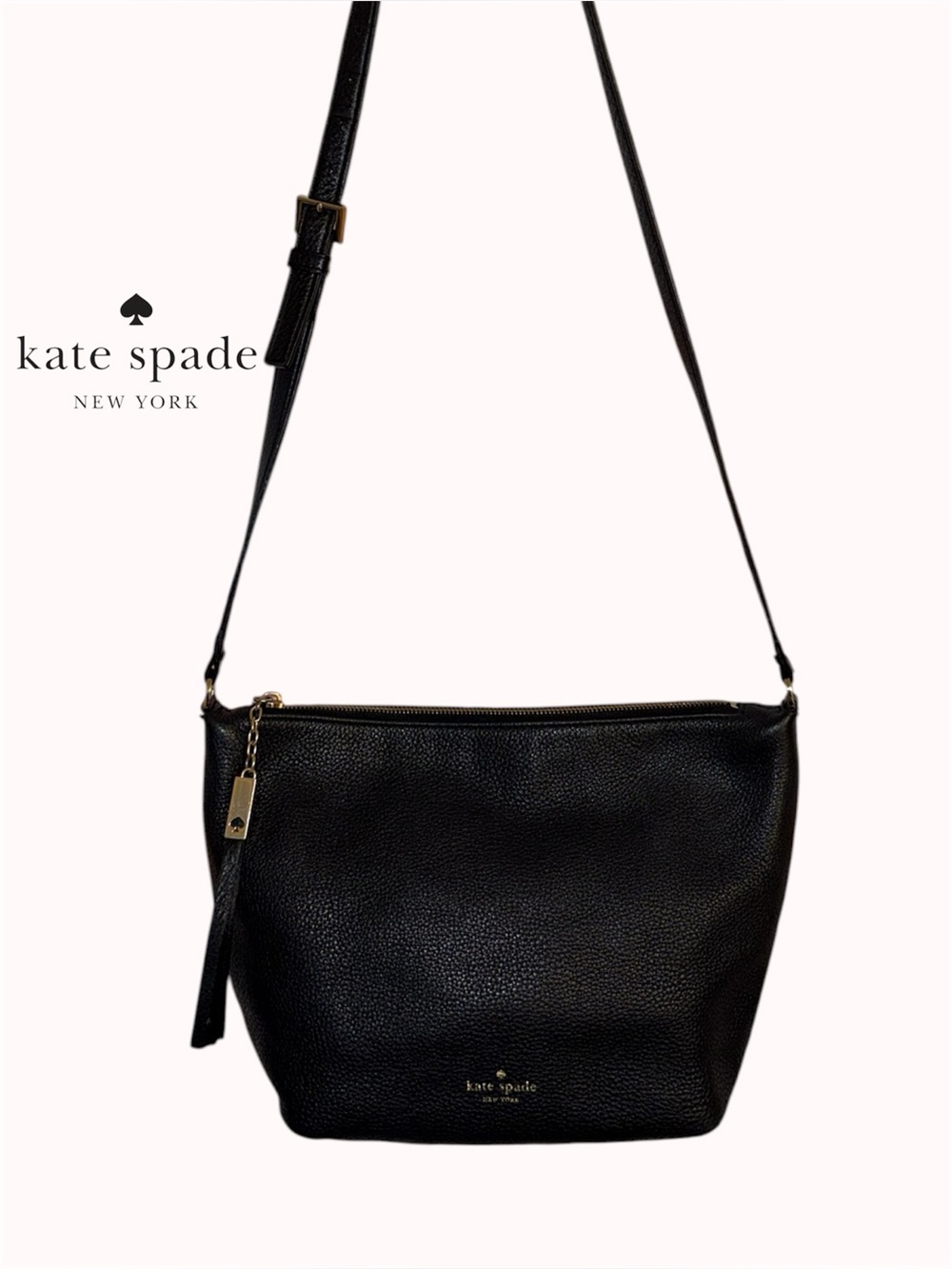 Kate Spade Sandie Grey Street pebbled leather crossbody bag